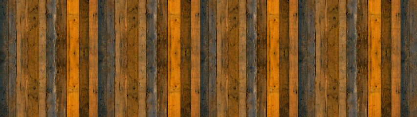 Old brown rustic dark grunge wooden timber table wall floor flooring texture - wood background banner blank pattern design