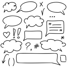 Obraz premium a set of icons and design elements for the design of your presentation, catalog, page.yu black outline, lettering, flat vector illustration
