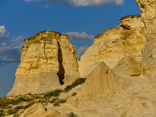 sedimentary formations of Niobrara Chalk were created by the erosion of a sea bed which formed during the Cretaceous Period. 80 million years ago