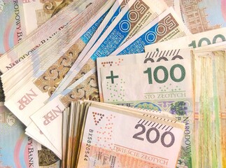 NARODOWY BANK POLSKI 500 ZŁOTYCH GOTÓWKA finanse zysk inflacja praca oszczędności - obrazy, fototapety, plakaty