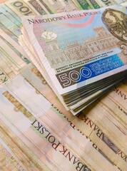 NARODOWY BANK POLSKI 500 ZŁOTYCH GOTÓWKA finanse zysk inflacja praca oszczędności