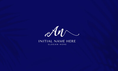 AN N A Initial Signature logo vector template