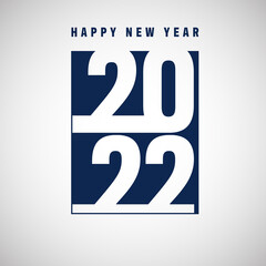 Happy New Year 2022 greeting text design. for cover, brochure, template, 