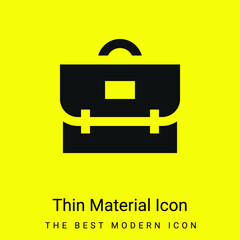 Briefcase minimal bright yellow material icon