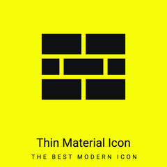 Brick Wall minimal bright yellow material icon