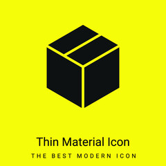 Box minimal bright yellow material icon