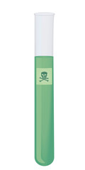 Poison in test tube. vector