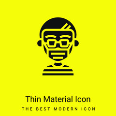 Boy minimal bright yellow material icon