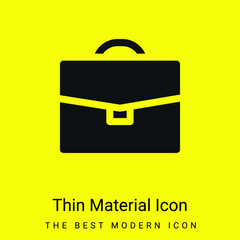Briefcase minimal bright yellow material icon