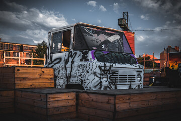 Old car in the junkyard