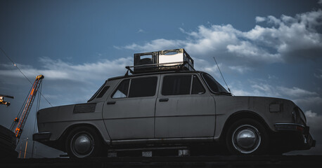 Old car in the junkyard
