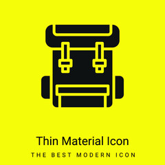 Backpack minimal bright yellow material icon