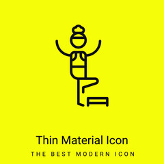 Aerobic minimal bright yellow material icon