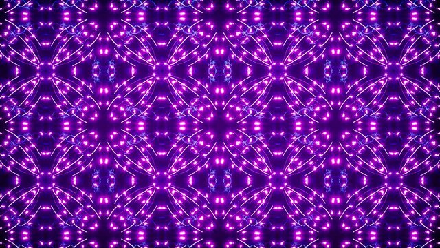 Glittering Neon Flower Pattern Tile Background