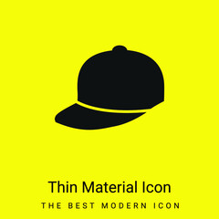 Baseball Cap minimal bright yellow material icon
