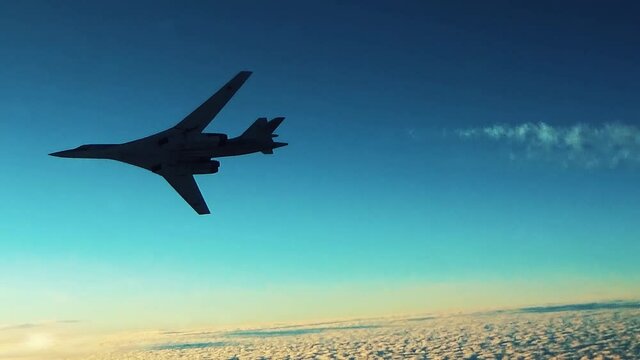 The Tu-160 plane goes down