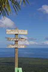 Sign at montaña redonda, Dominican Republic