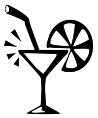 Cocktail Glass Stencil