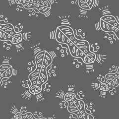 Modern minimalistic vector pattern or background for various solutions. Abstract exotic image of leaves on a contrasting background
