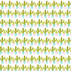  pattern with cute cactus 