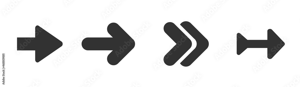 Poster arrows black set icons. arrow collection. arrow. cursor. modern simple arrows.