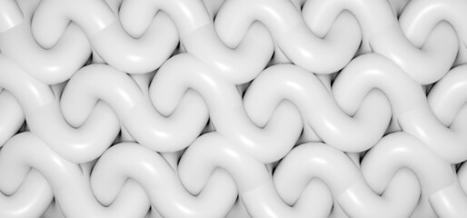 3d rendering white knots background