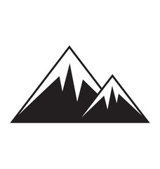simple mountains logo stylized
