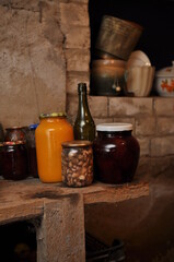 still life with bottle of wine