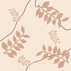 pattern with leaves. Contemporary background.