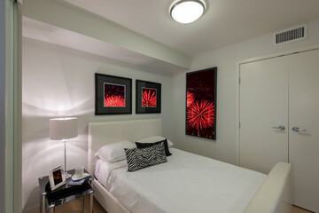 Beautiful and modern home and hotel bedroom interior design.