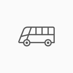 bus icon, vehicle vector, transport illustration