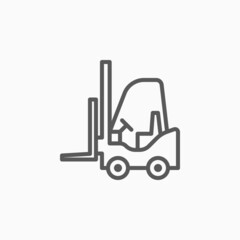 forklift icon, vehicle vector, transport illustration