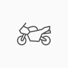 Fototapeta na wymiar motorcycle icon, vehicle vector, transport illustration