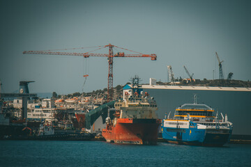 Fototapeta premium Travel around Greece yachts in Ionic Sea