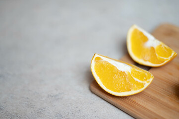 Fresh navel orange fruit on wooden background,healthy food