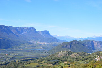 Beautiful landscape in Southtyrol with mountains 
