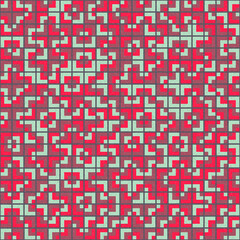 Fototapeta premium Abstract Geometric Pattern generative computational art illustration