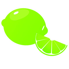 Lime icon in vector 