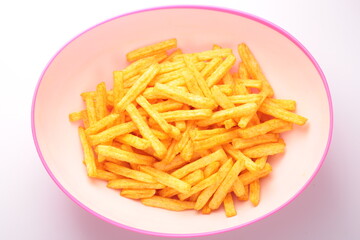 french fries in a dish