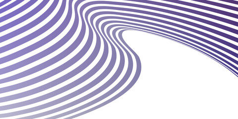 Wavy lines or ribbons. Multicolored striped gradient. Creative unusual background with abstract gradient wave lines for creating trendy banner, poster. Vector eps