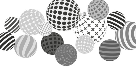 Retro 3d illustration abstract balls, great design for any purposes.