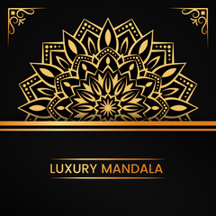 Luxury mandala background with golden arabesque pattern, ornamental mandala design arabic islamic east style, mandala for banner, cover, poster, brochure, flyer, card, yoga decoration