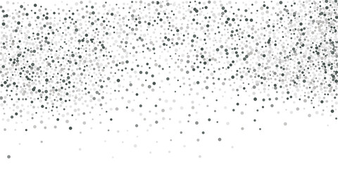 Silver glitter confetti. Light background. White abstract texture. Vector abstract graphic design. New Year Christmas.