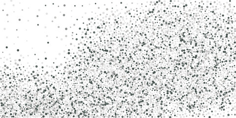 Silver glitter confetti. Light background. White abstract texture. Vector abstract graphic design. New Year Christmas.