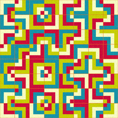 Abstract Geometric Pattern generative computational art illustration