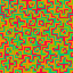 Abstract Geometric Pattern generative computational art illustration