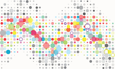Abstract dotted background. Color circles as art geometric pattern.