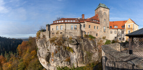 Impressionen von der Burg Hohnstein im Elbsandsteingebirge sächsische Schweiz