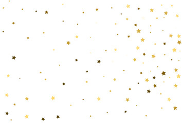Christmas digital paper with gold stars. Golden stars Celebration Confetti.