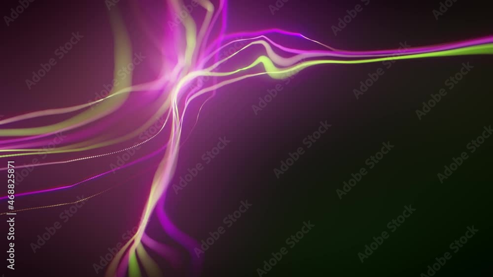 Poster abstract energy fluid particles fx graphic intro background/ 4k animation of an abstract wallpaper o